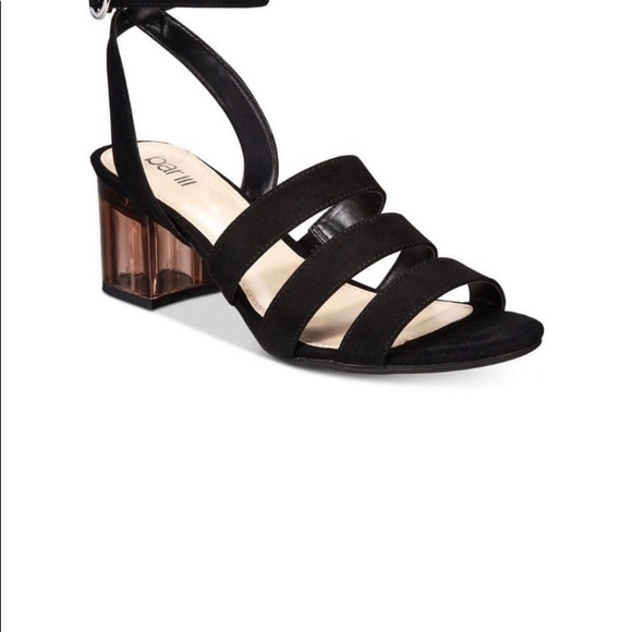 BAR III women’s raw fabric open toe black sandals/size 6 - Picture 4 of 11